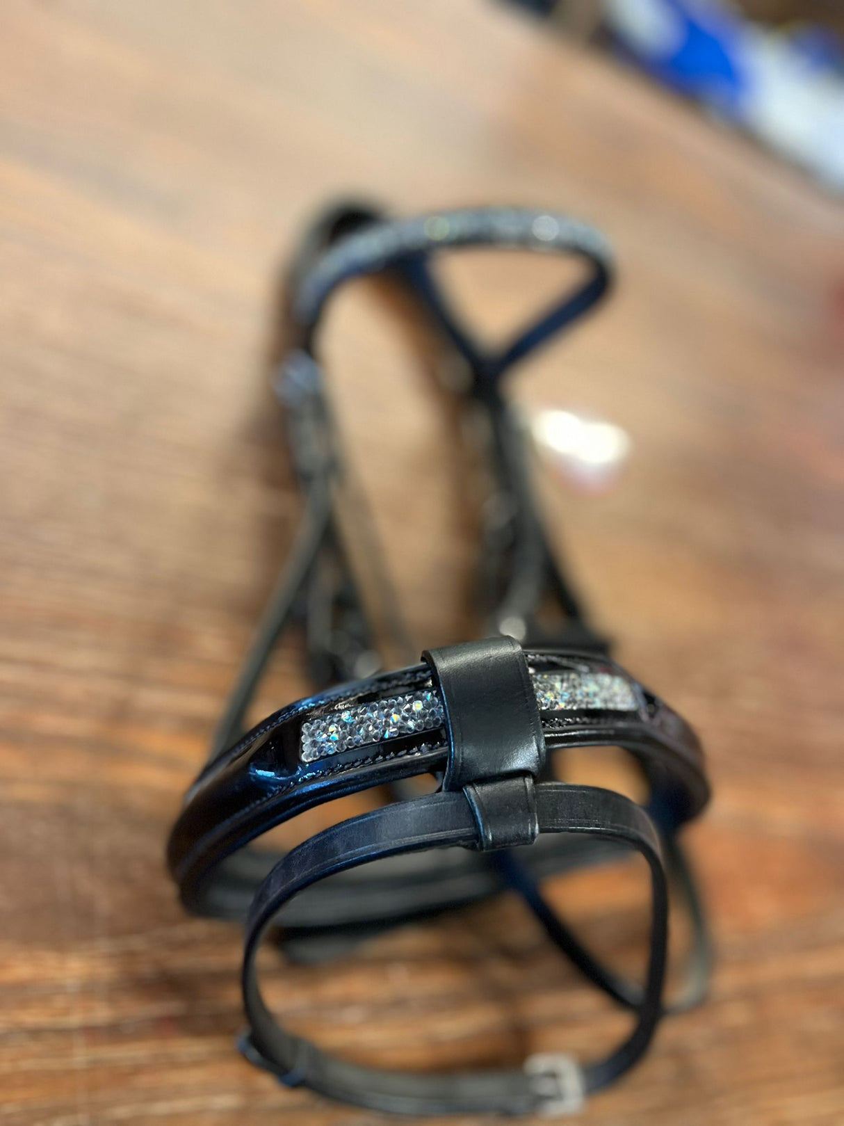 Testiera Tattini con cristali Cob nero