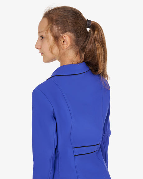 Giacca bambina da concorso in tessuto tecnico Equestro Royal Blu
