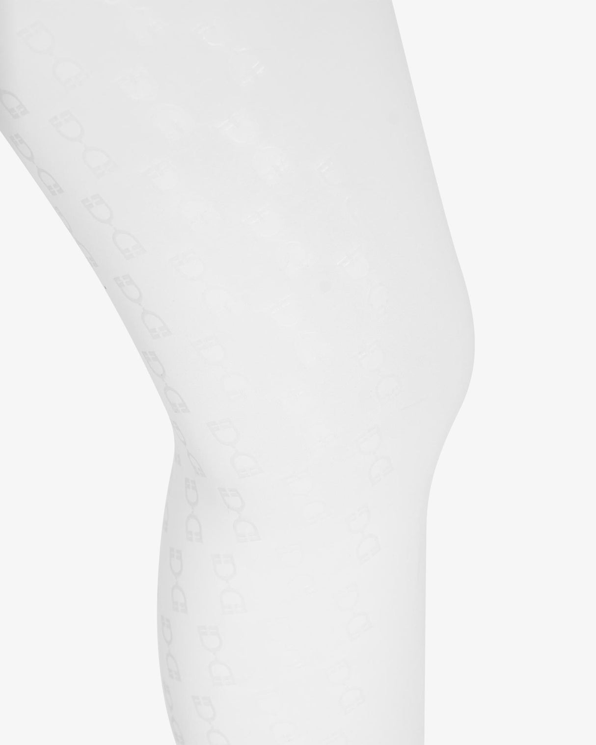 Leggings bambina Equestro full grip bianco con logo fucsia