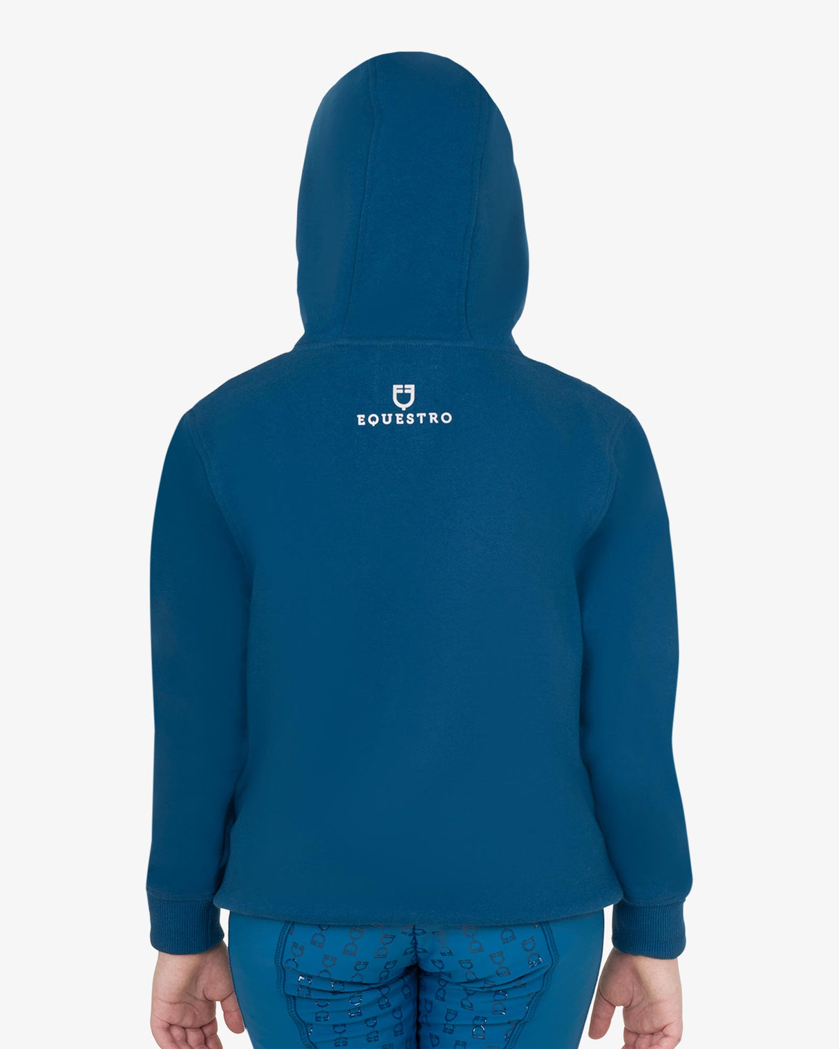 Felpa bambina con cappuccio con zip frontale Equestro