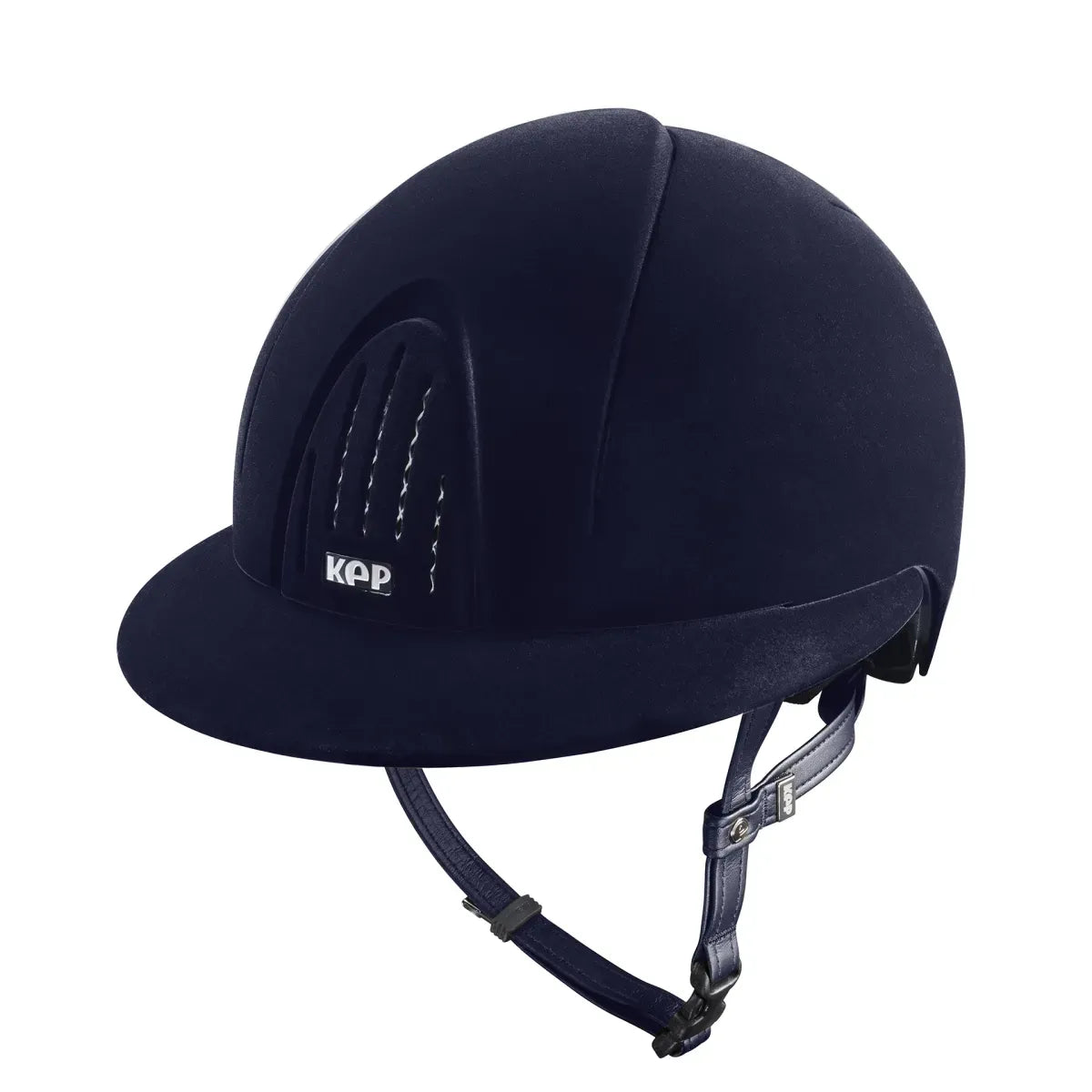 Casco equitazione Smart Nova / Velluto Blu / Visiera Polo Large