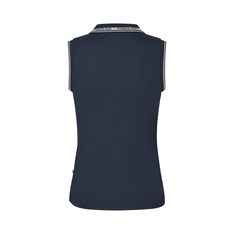 Polo senza maniche in piqué da donna KLNaira blu