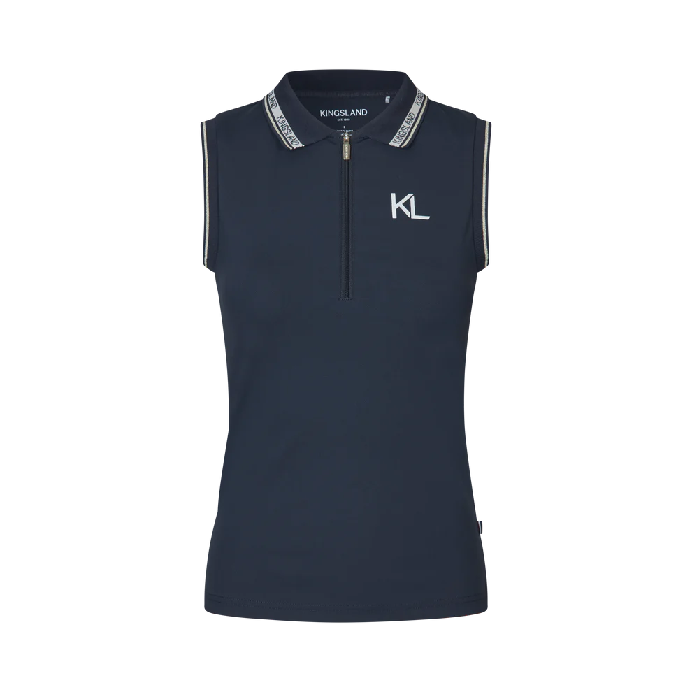 Polo senza maniche in piqué da donna KLNaira blu