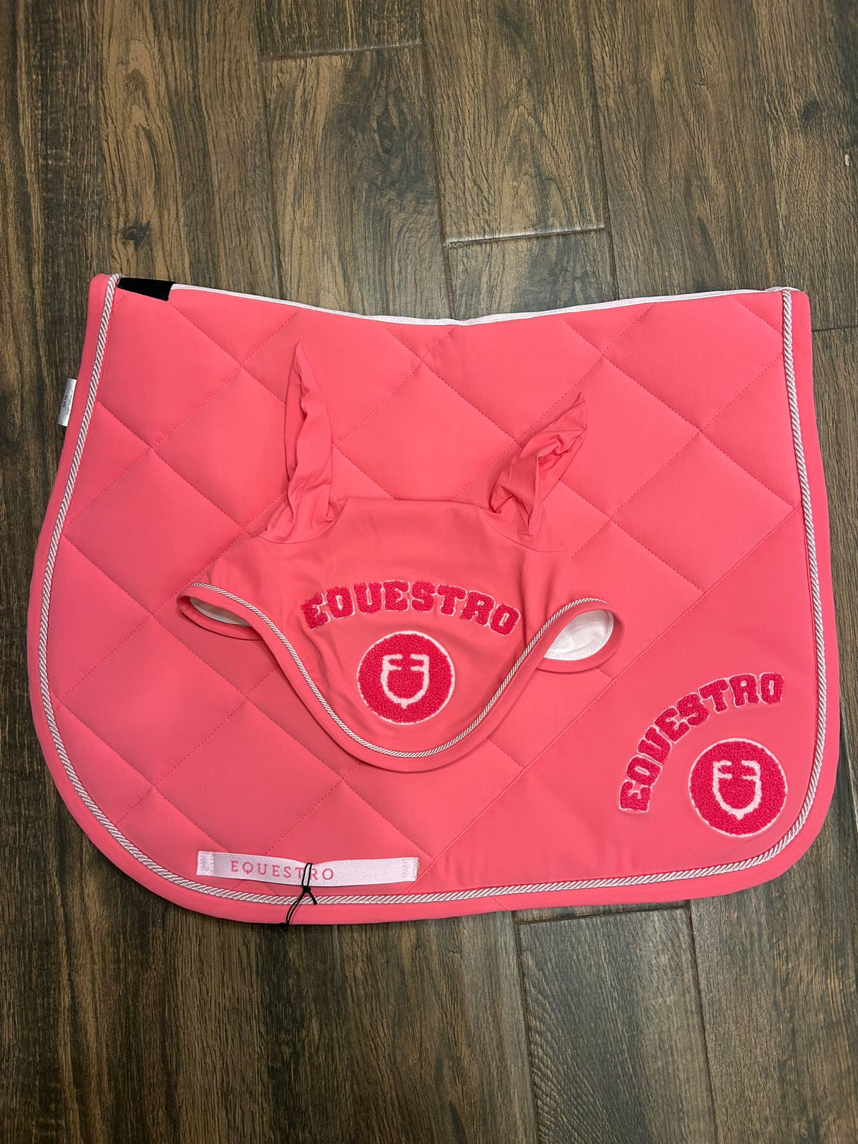 Sottosella e Cuffia Equestro fucsia