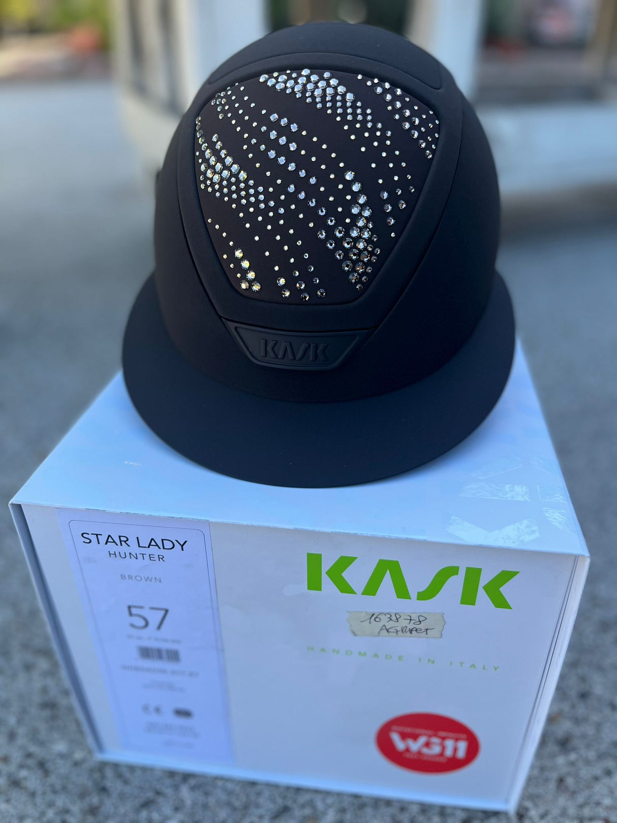 Kask Star Lady Hunter brown visiera polo