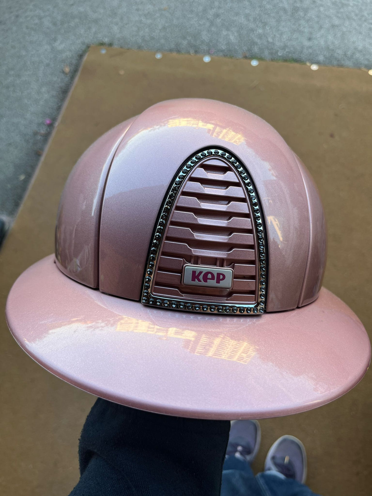 Cromo 2.0 diamond rosa e cornice con brillanti visiera polo Kep Italia