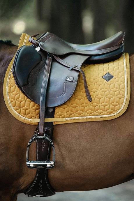 Sottosella da salto Velvet Jumping Kentucky mostarda