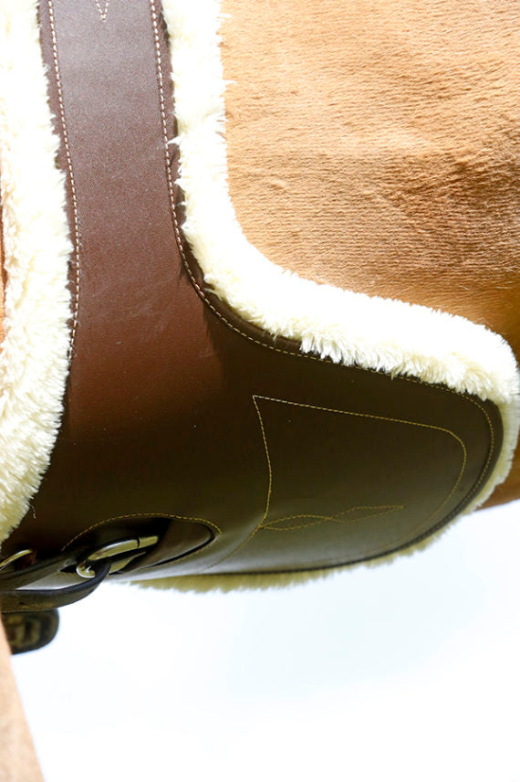 Sottopancia pararamponi nero con finto montone Kentucky