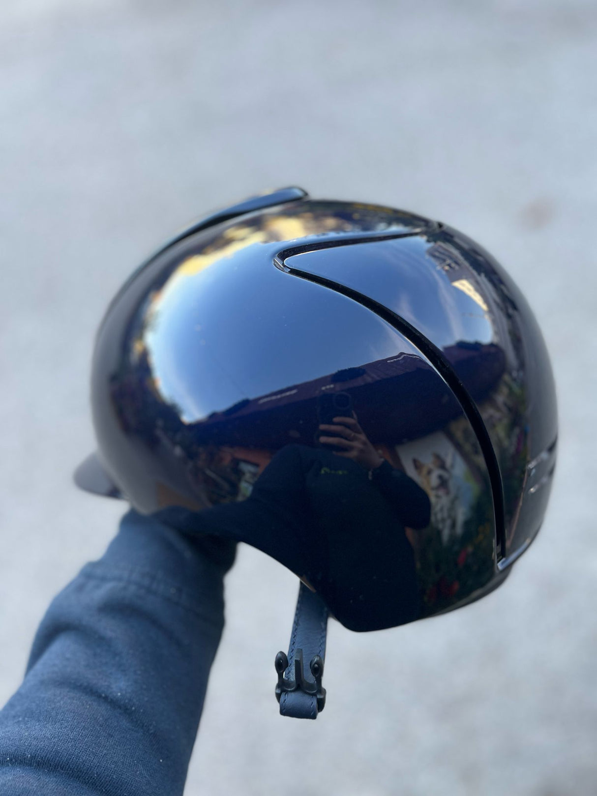 Cromo 2.0 polish metal blu e cornice con brillanti visiera piccola Kep Italia