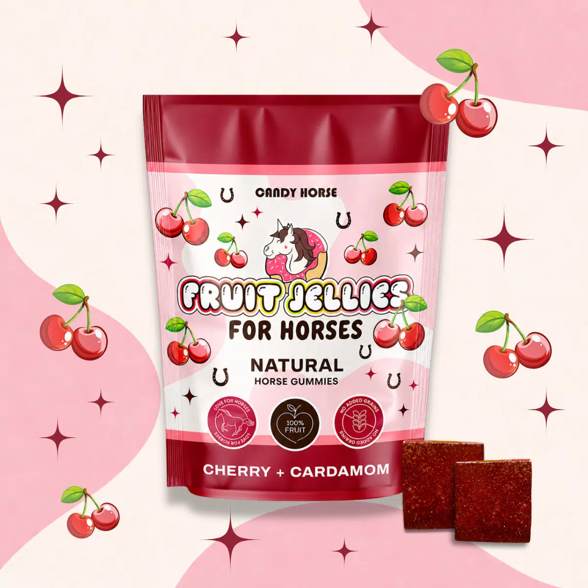 Caramelle gommose alla ciliegia e cardamomo Candy Horse