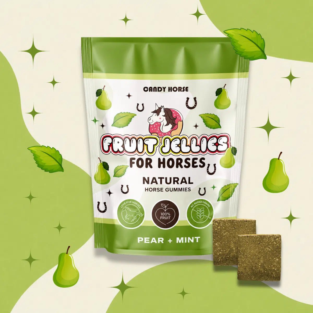 Caramelle gommose alla pera e menta Candy Horse