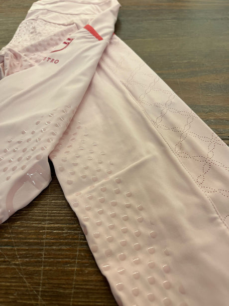 Leggings donna Hybrid con dettagli traforati rosa ballerina e fucsia Equestro