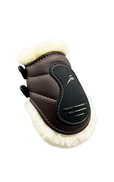 eQuick Glam rear Fluffy marroni bottone