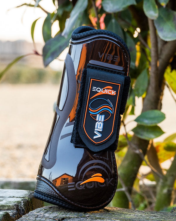 Stinchiere Vibe Equick con velcro marrone