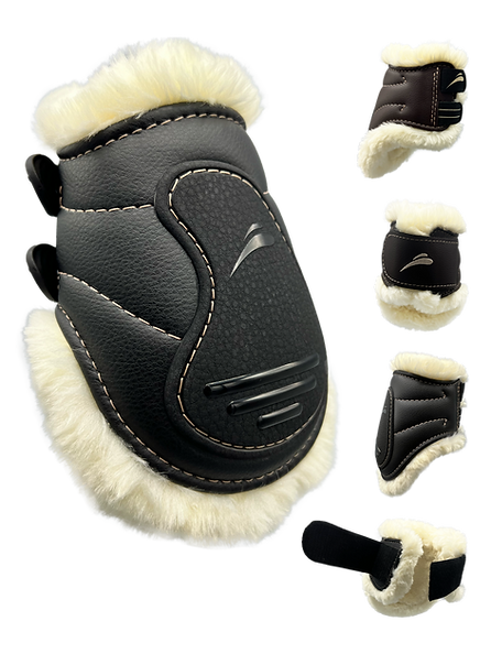 eQuick Glam rear Fluffy marroni velcro