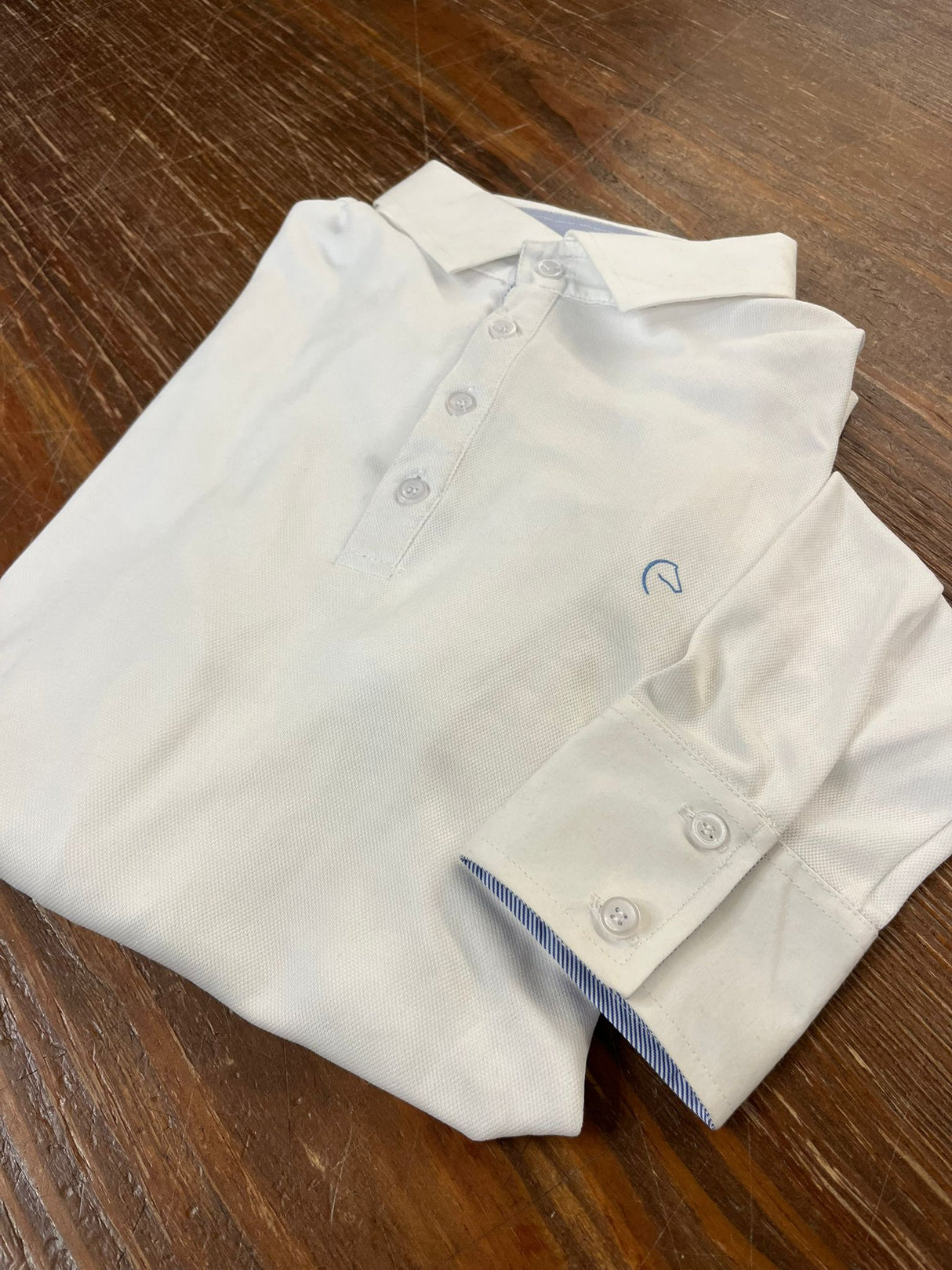 Polo da concorso in tessuto tecnico manica lunga uomo e bambino Equitheme