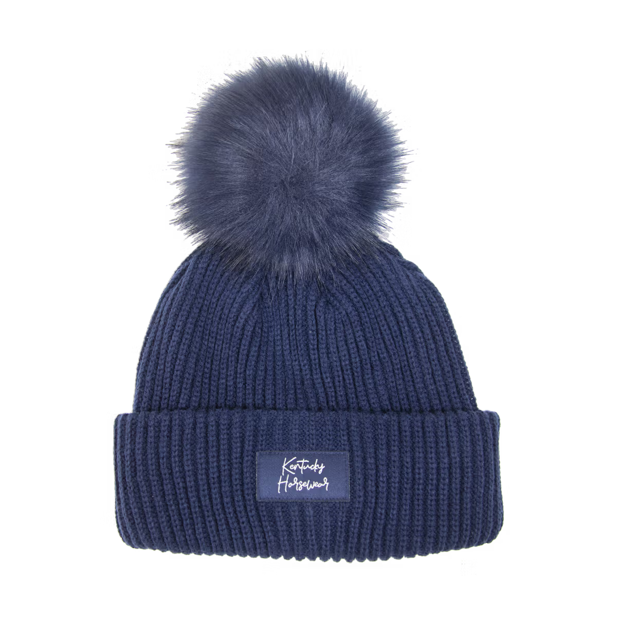 Berretto pompom Kentucky blu