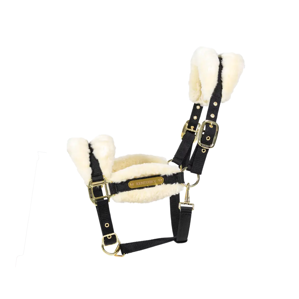 Capezza in nylon e pelliccia bianca Kentucky