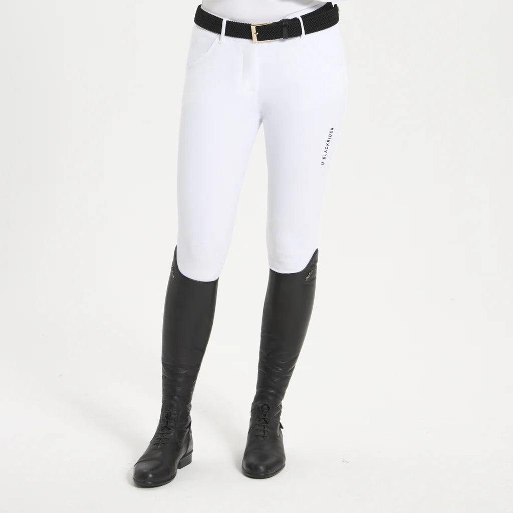 Pantaloni donna grip al ginocchio ACQUAMARINE 365 bianco Ublack