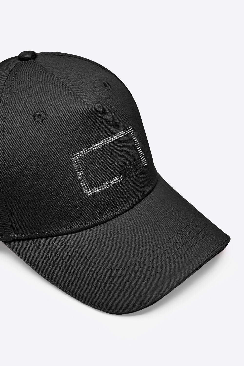 Cappello con visiera e strass RG