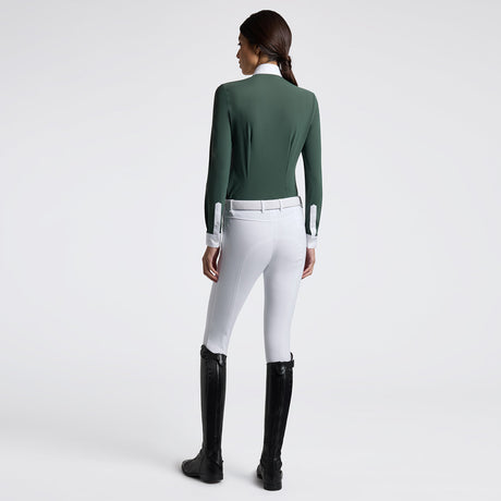 Camicia da Concorso da Donna Cavalleria Toscana a Maniche Lunghe con Inserto Plissettato