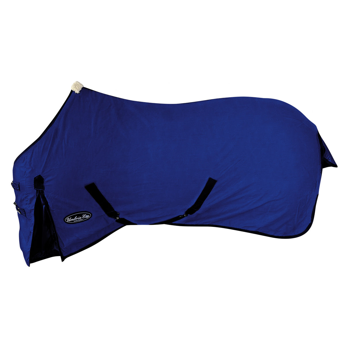 Coperta con copricoda e cinghie incrociate