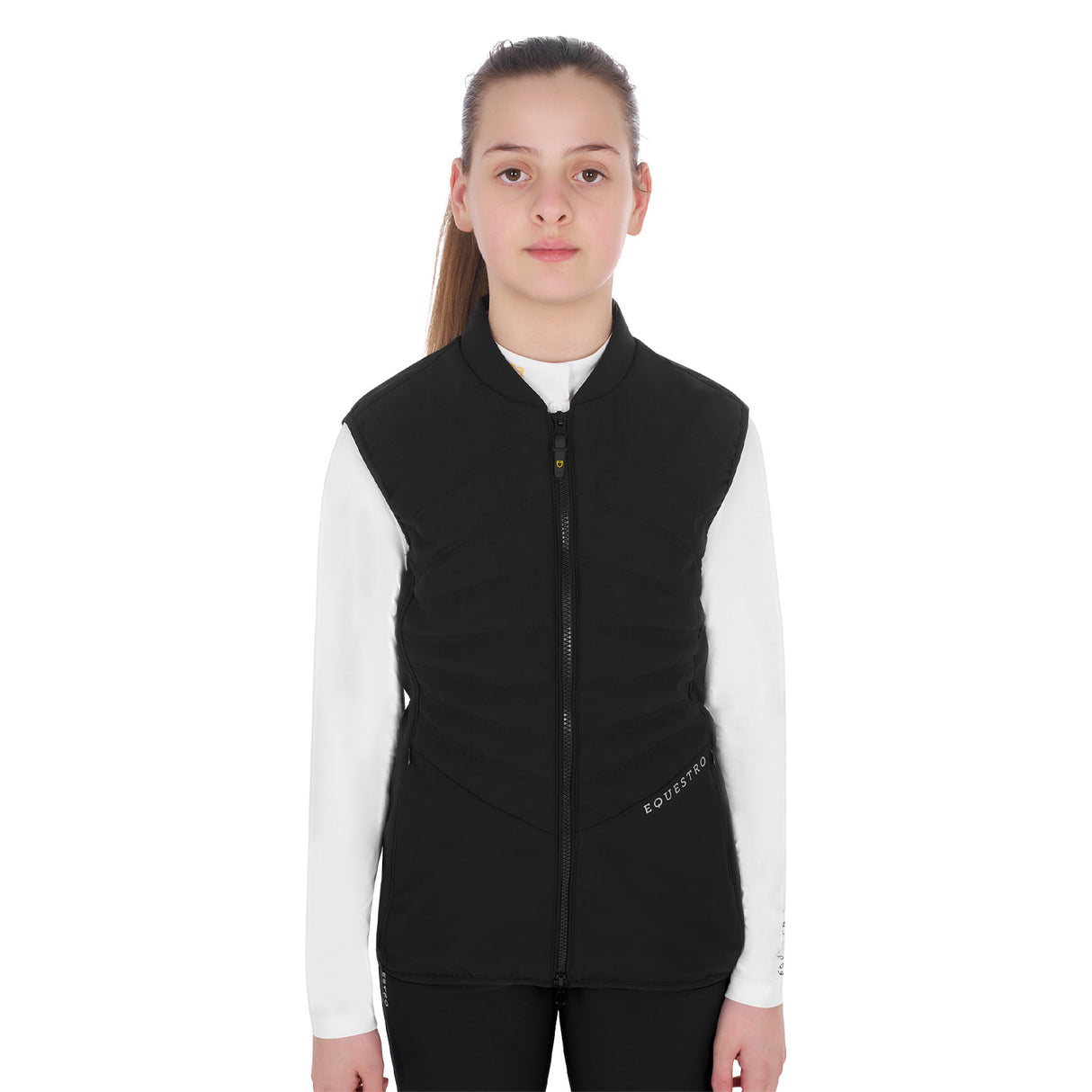Smanicato bambina slim fit in tessuto tecnico Equestro