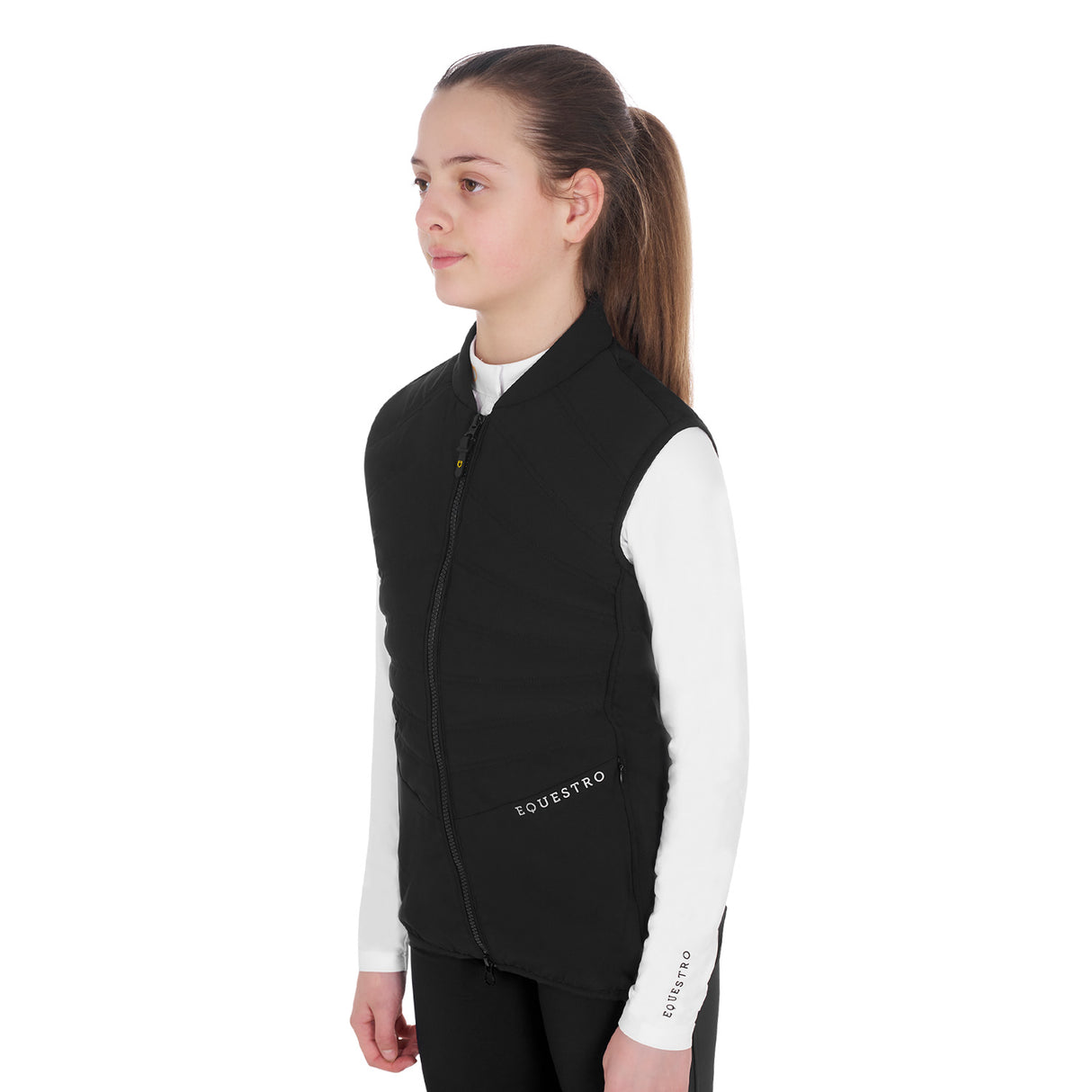 Smanicato bambina slim fit in tessuto tecnico Equestro