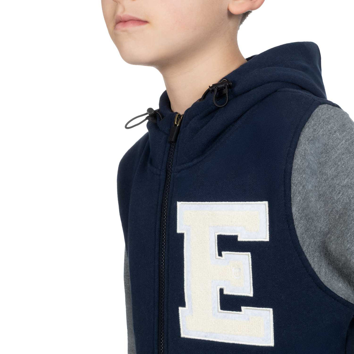 Felpa bambino istituzionale bicolore con zip frontale Equestro