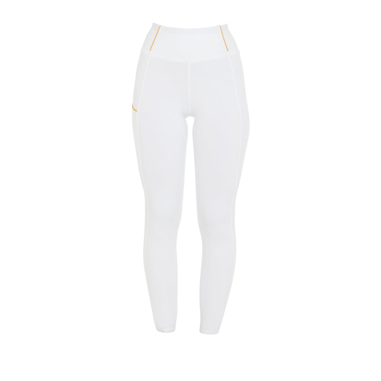 Leggings bambina slim fit grip con logo bianco Equestro