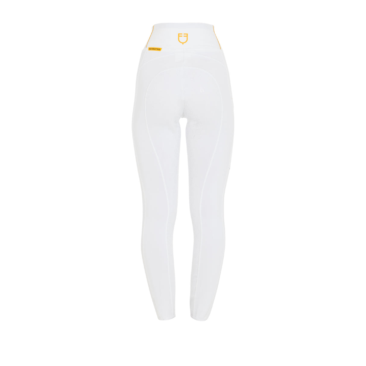 Leggings bambina slim fit grip con logo bianco Equestro