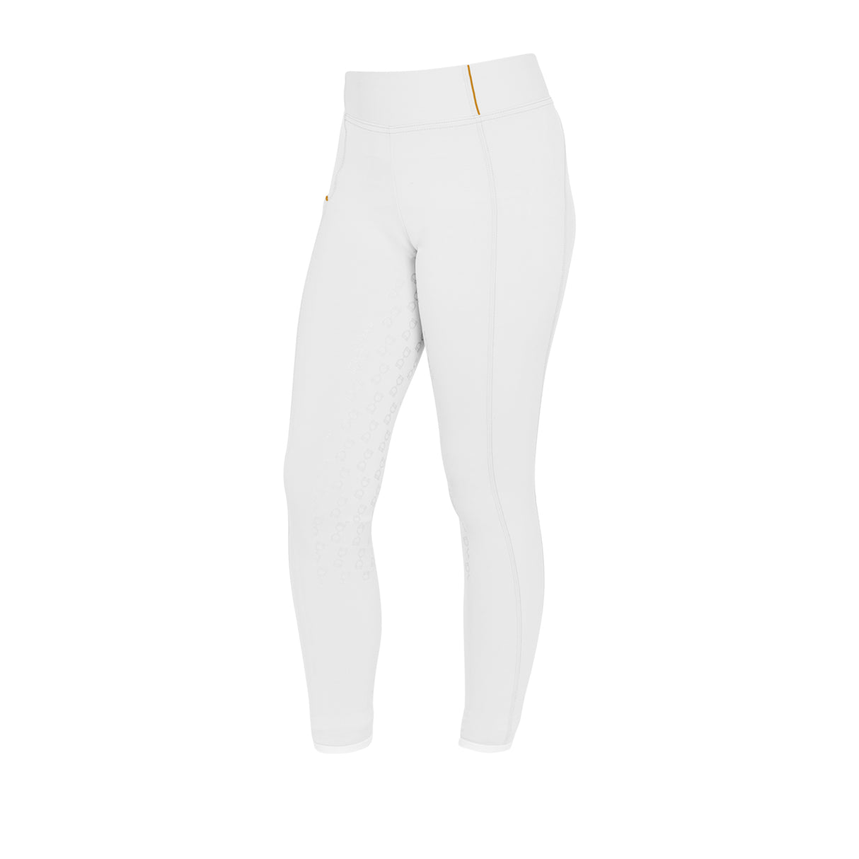 Leggings bambina slim fit grip con logo bianco Equestro