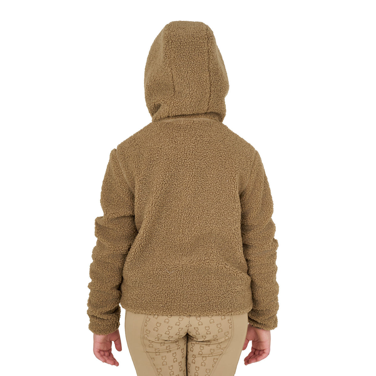 Felpa bambina in pile ricciolo con zip frontale Equestro