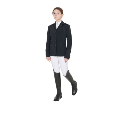 Giacca da gara per bambini unisex slim fit quattro bottoni Equestro
