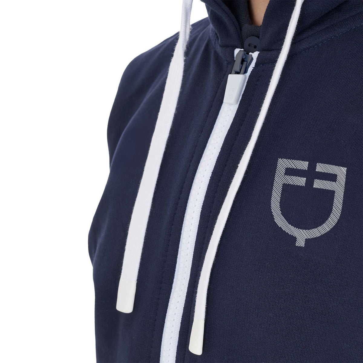Felpa bambini unisex con cappuccio e zip frontale Equestro