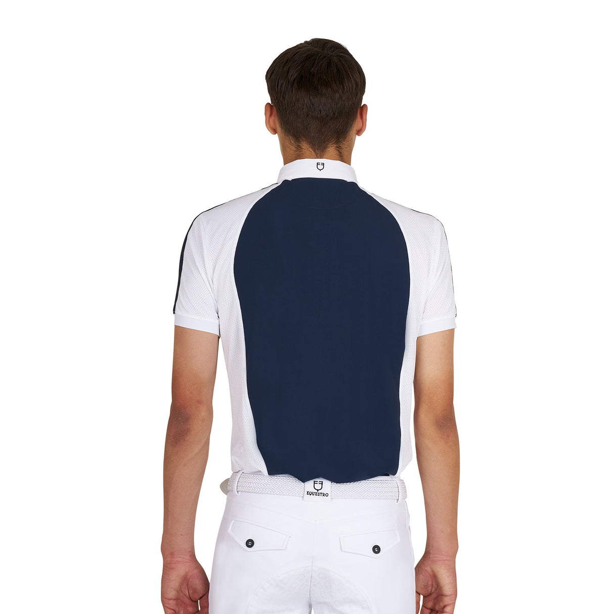 Polo uomo da concorso slip fit quattro bottoni Equestro