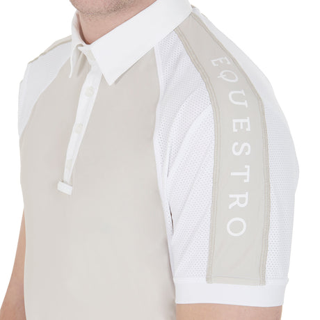 Polo uomo da concorso slip fit quattro bottoni Equestro