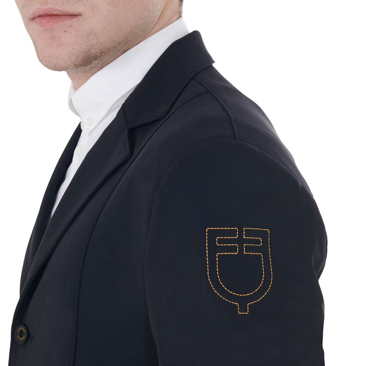 Giacca da gara uomo modello Exclusive con logo ricamato a contrasto Equestro