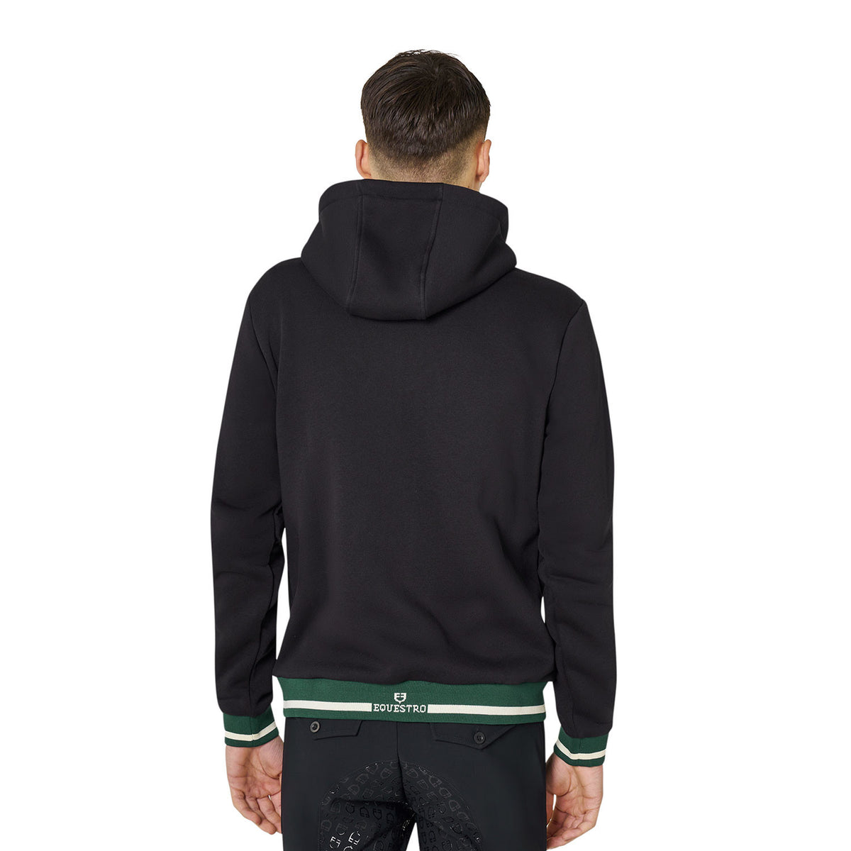Felpa uomo con cappuccio e zip frontale Equestro