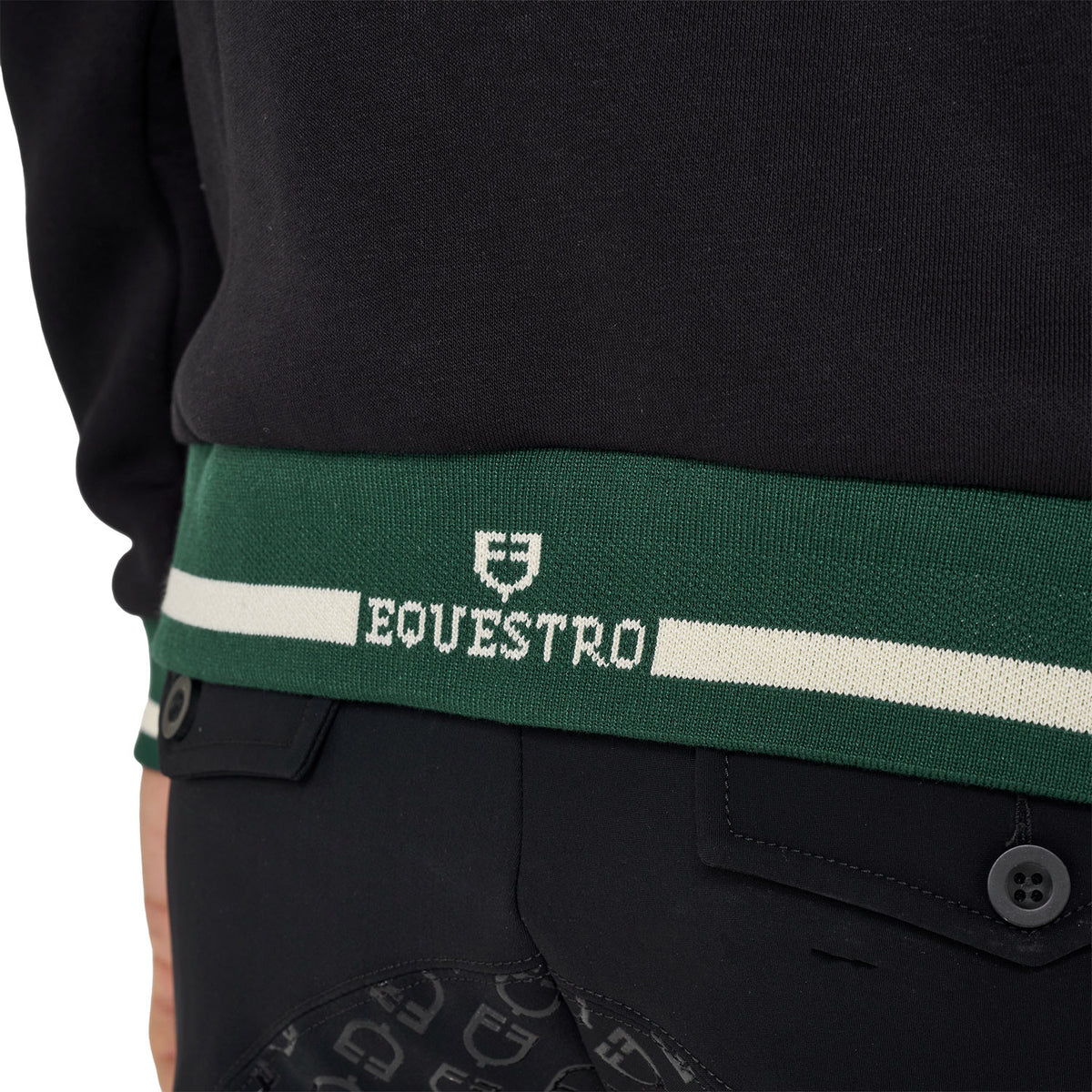 Felpa uomo con cappuccio e zip frontale Equestro