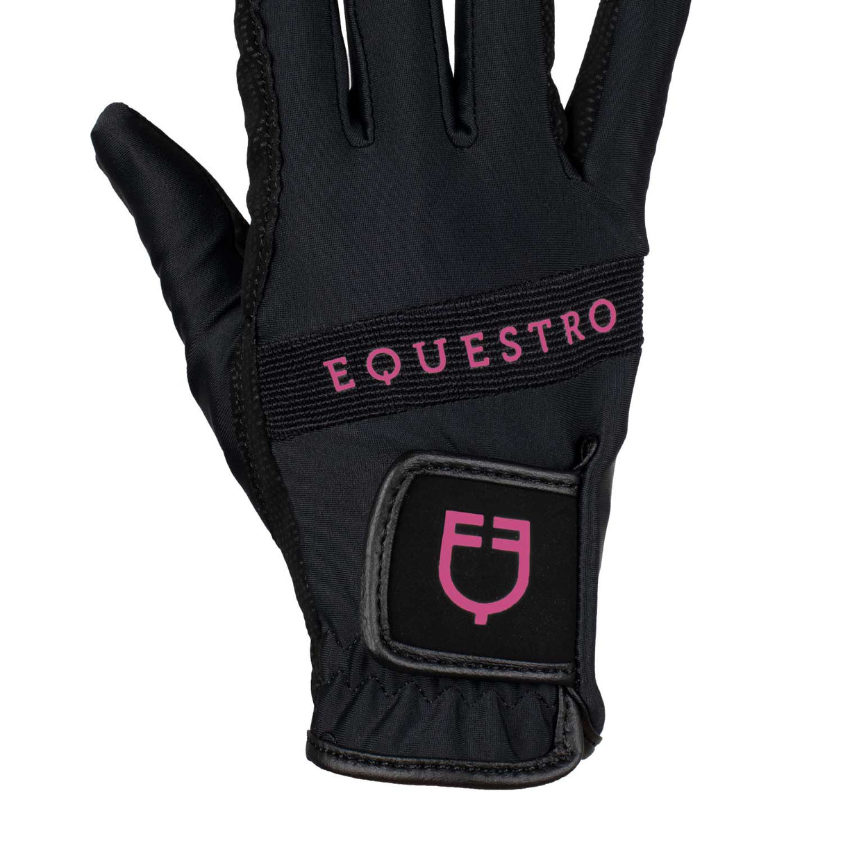 Guanti Equestro in tessuto tecnico con logo multicolor