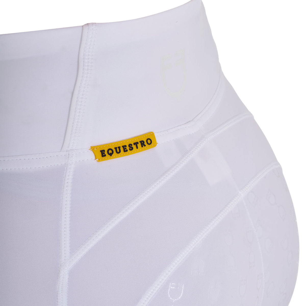 Leggings donna slip fit full Grip Equestro white/white