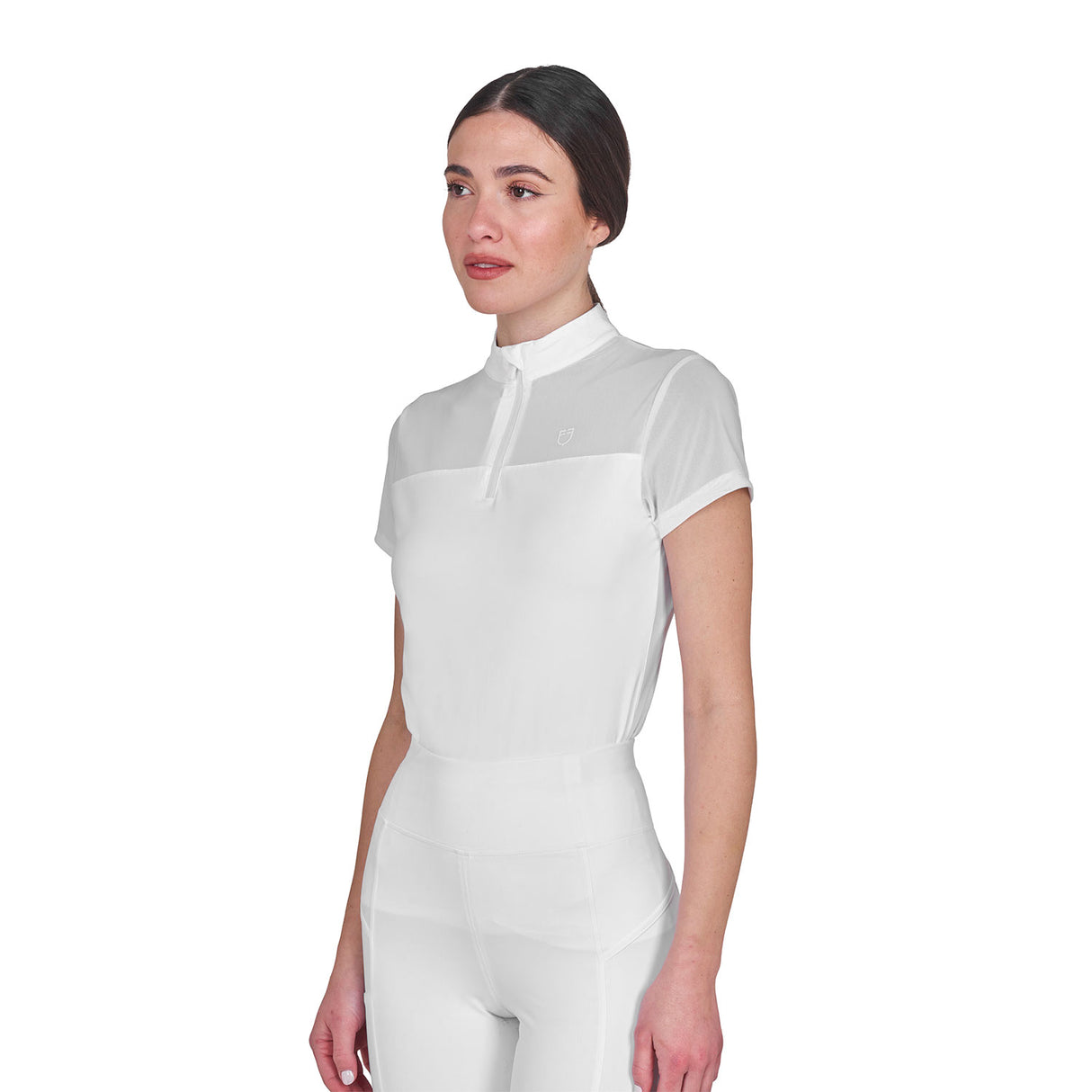 Polo donna da allenamento in mesh Equestro