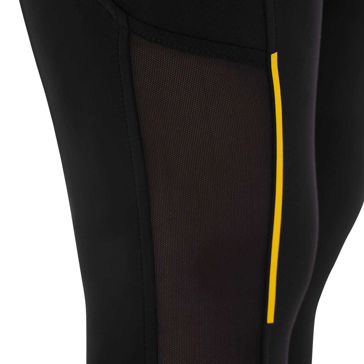 Leggings da donna full grip con inserti in tessuto microtraforato Equestro nero