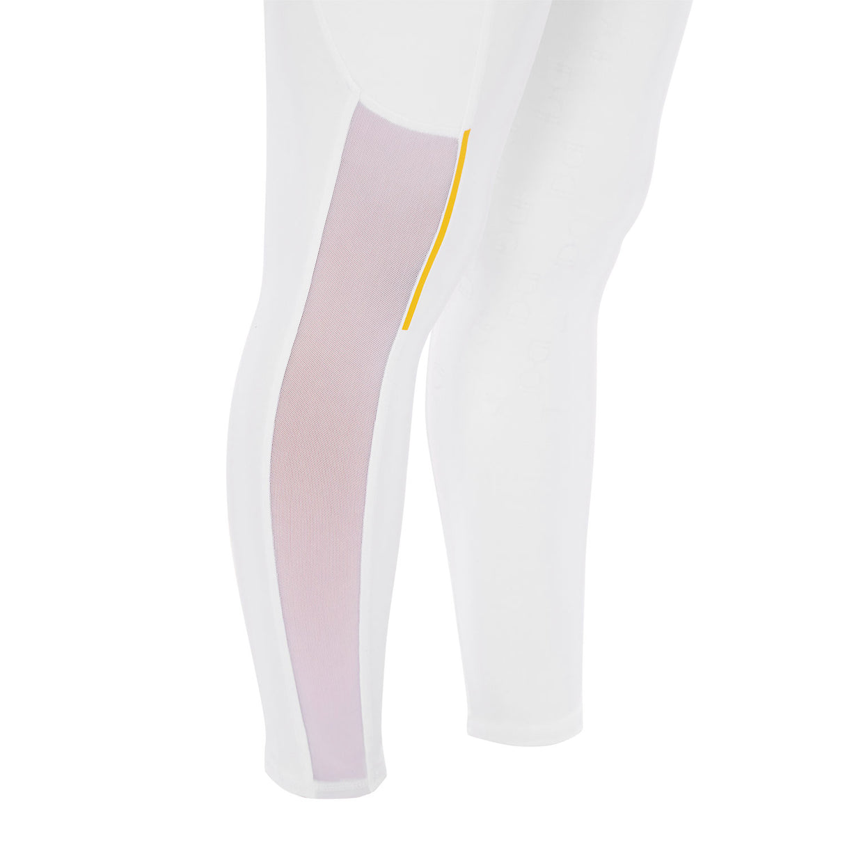 Leggings da donna full grip con inserti in tessuto microtraforato Equestro bianco