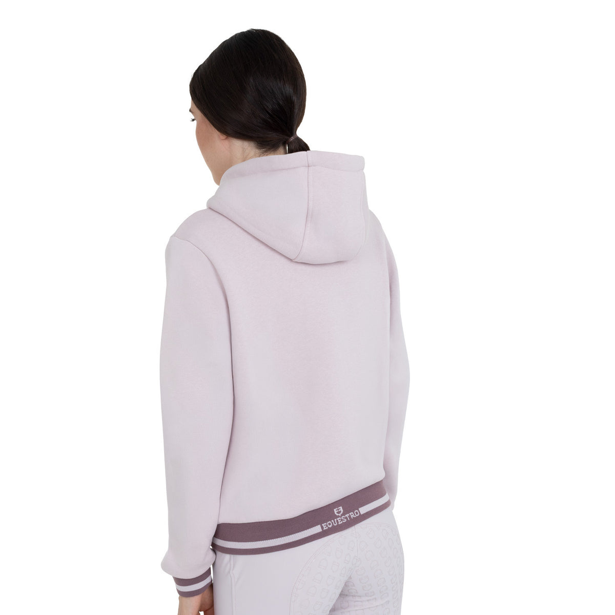 Felpa donna con cappuccio e zip frontale Equestro