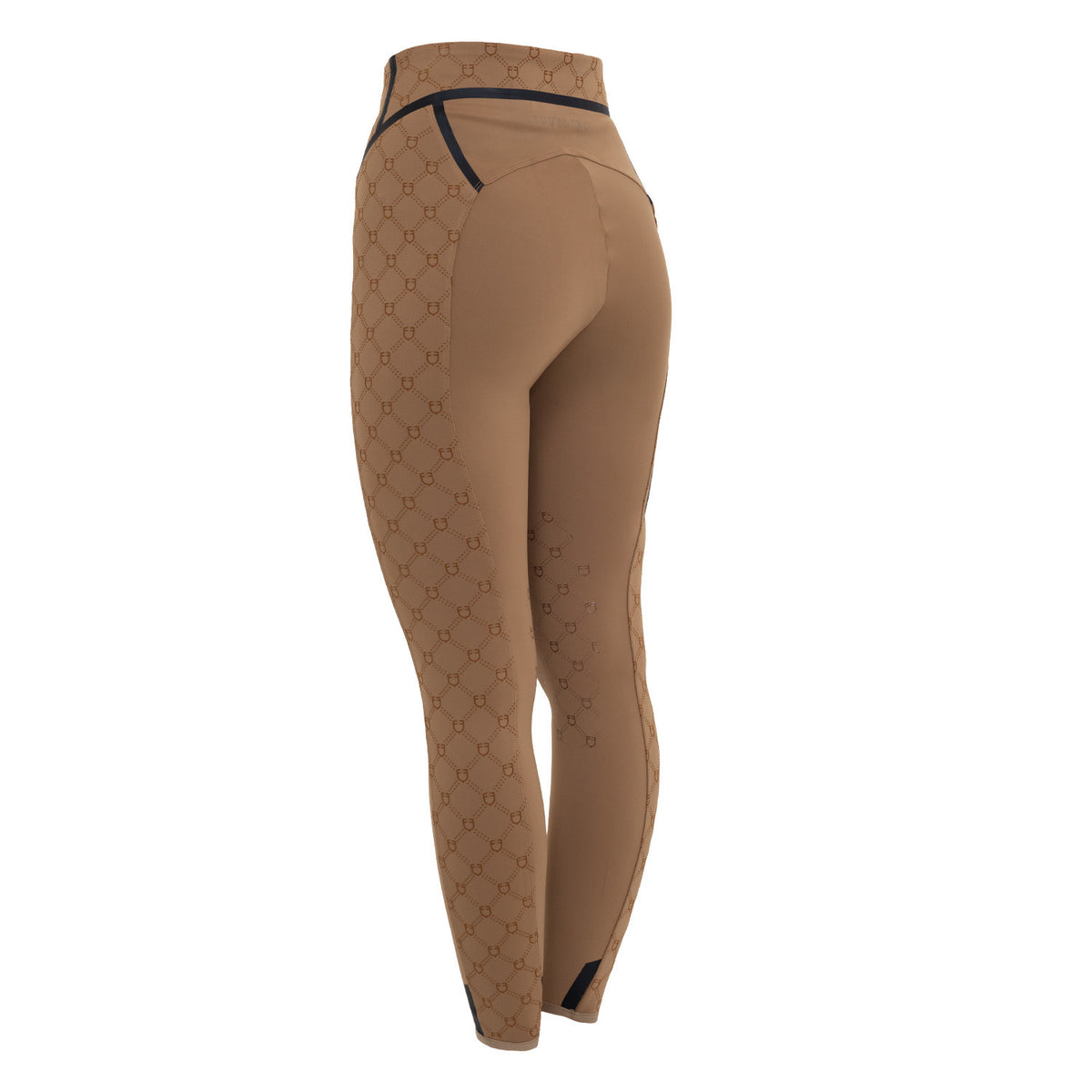 Leggings donna vita alta in tessuto tecnico monogram Equestro