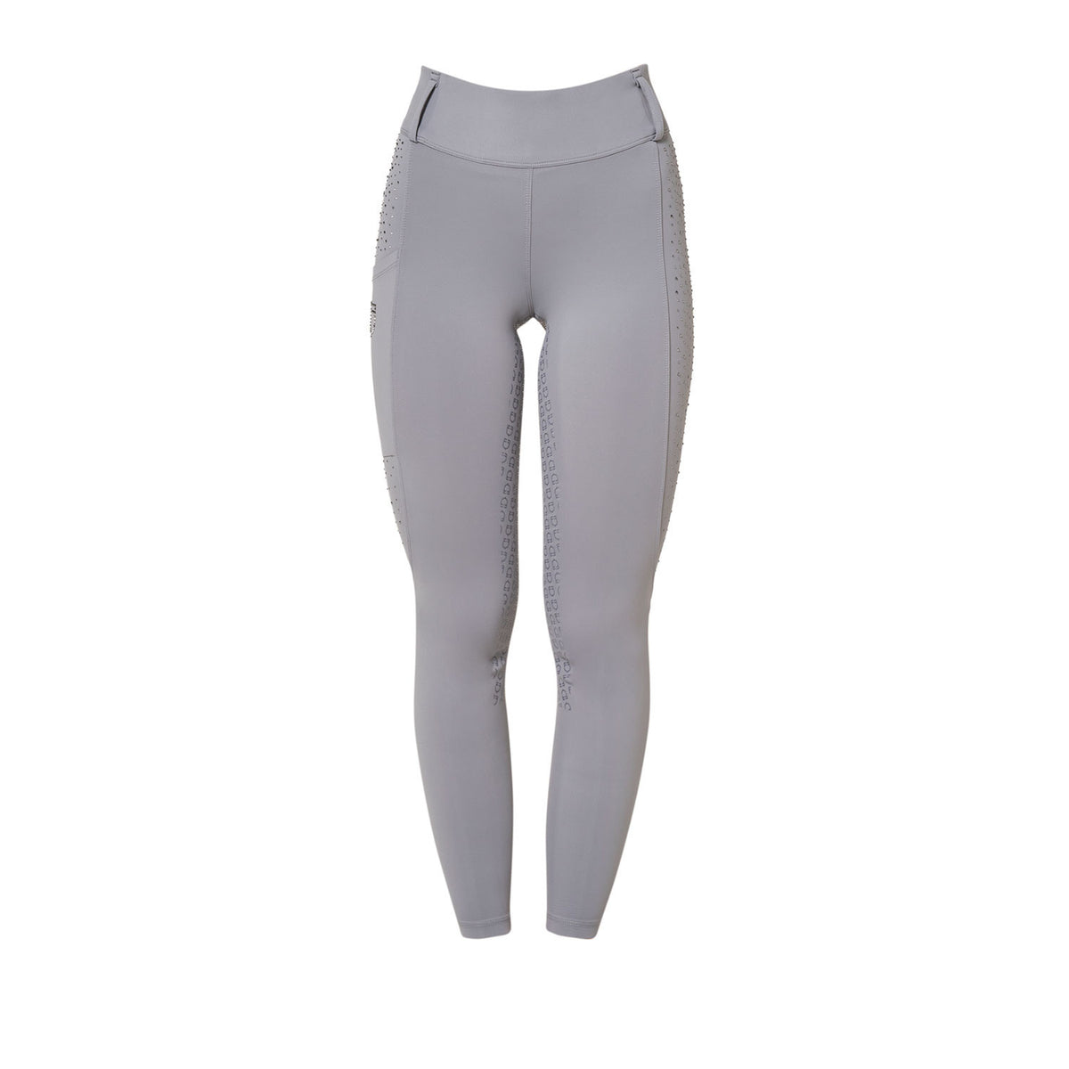 Leggings donna vita alta con passanti e strass Equestro