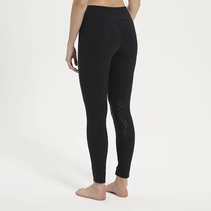 Leggings donna grip al ginocchio EMERALD Ublack nero