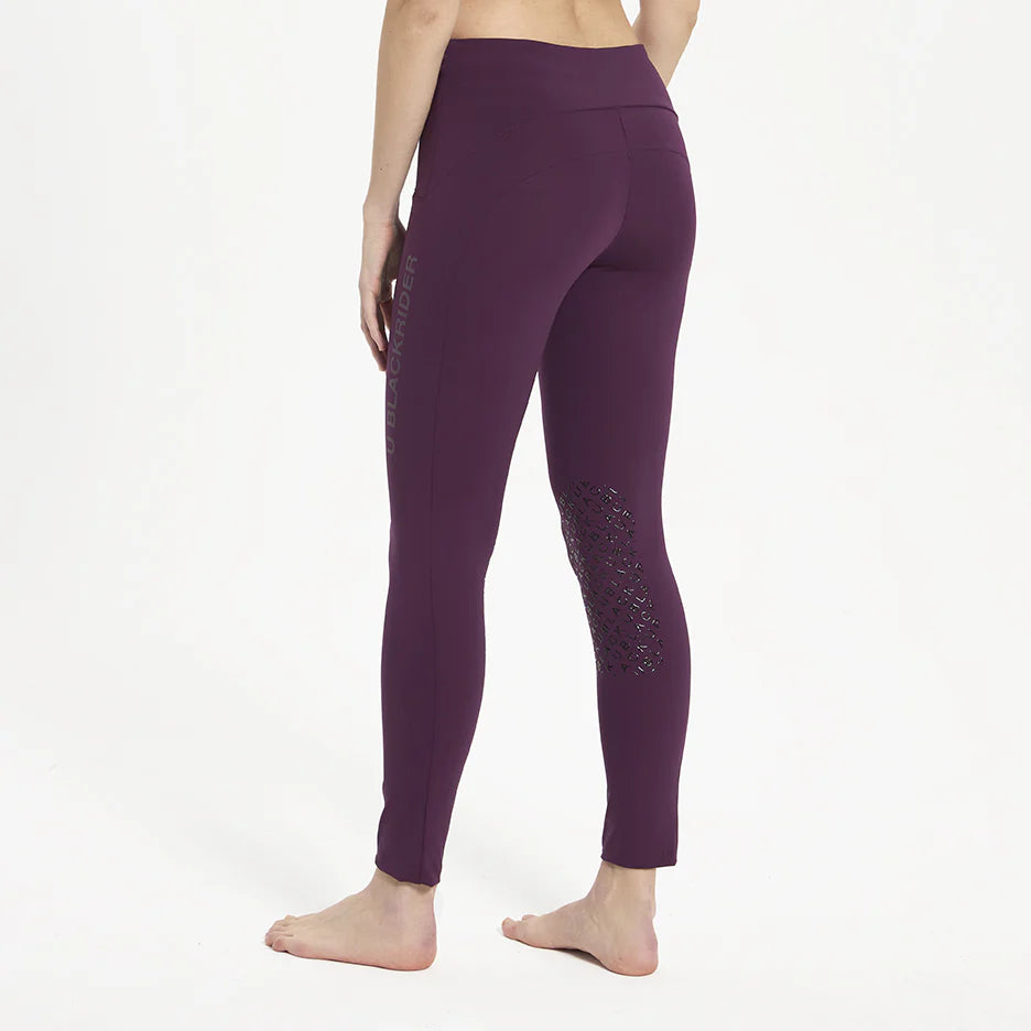 Leggings donna grip al ginocchio EMERALD Ublack burgundy